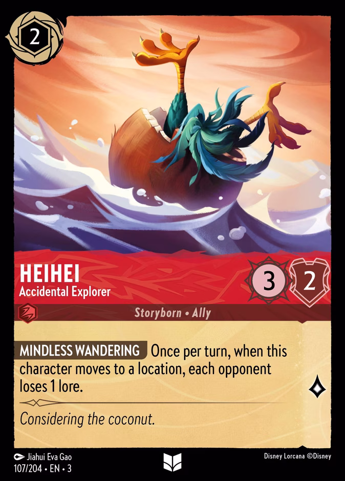 HeiHei - Accidental Explorer 3-107 Lorcana card