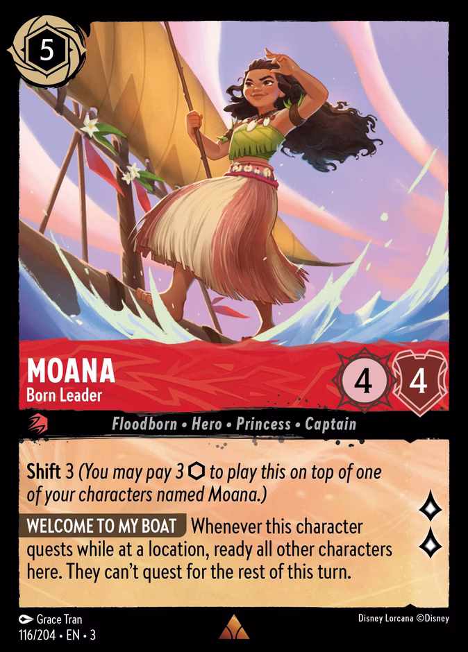 Moana - Born Leader 3-116 Lorcana card