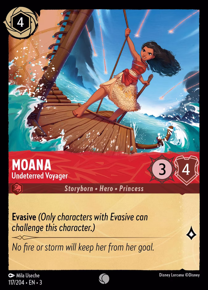 Moana - Undeterred Voyager 3-117 Lorcana card