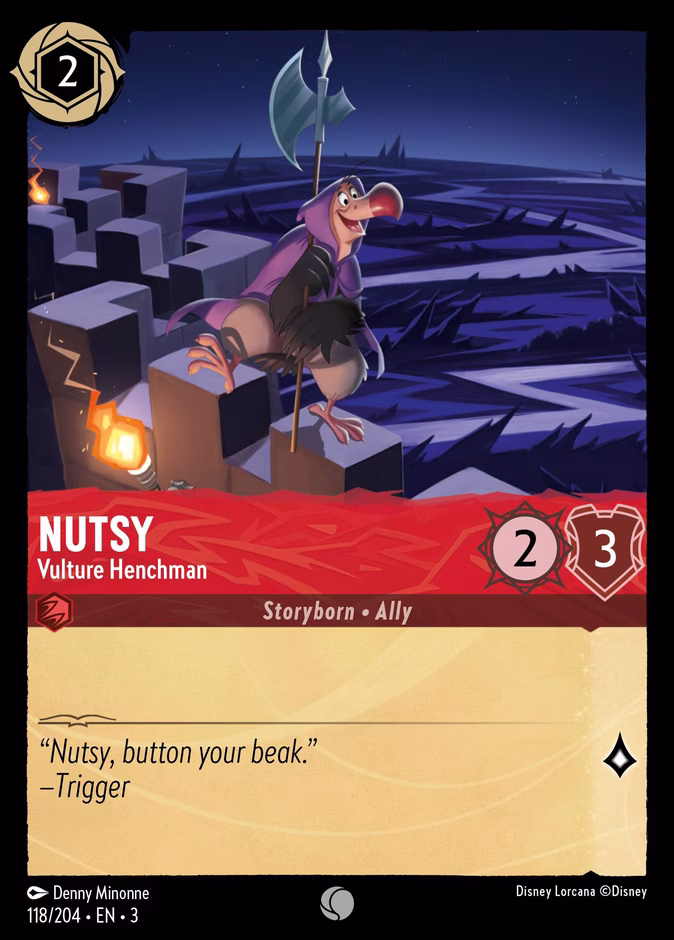 Nutsy - Vulture Henchman 3-118 Lorcana card