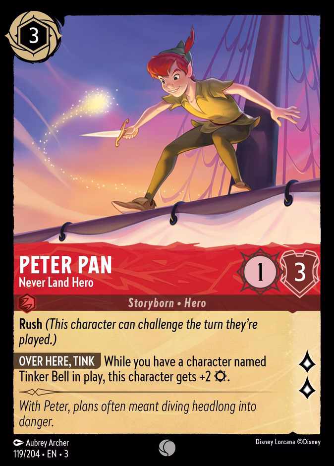 Peter Pan - Never Land Hero 3-119 Lorcana card