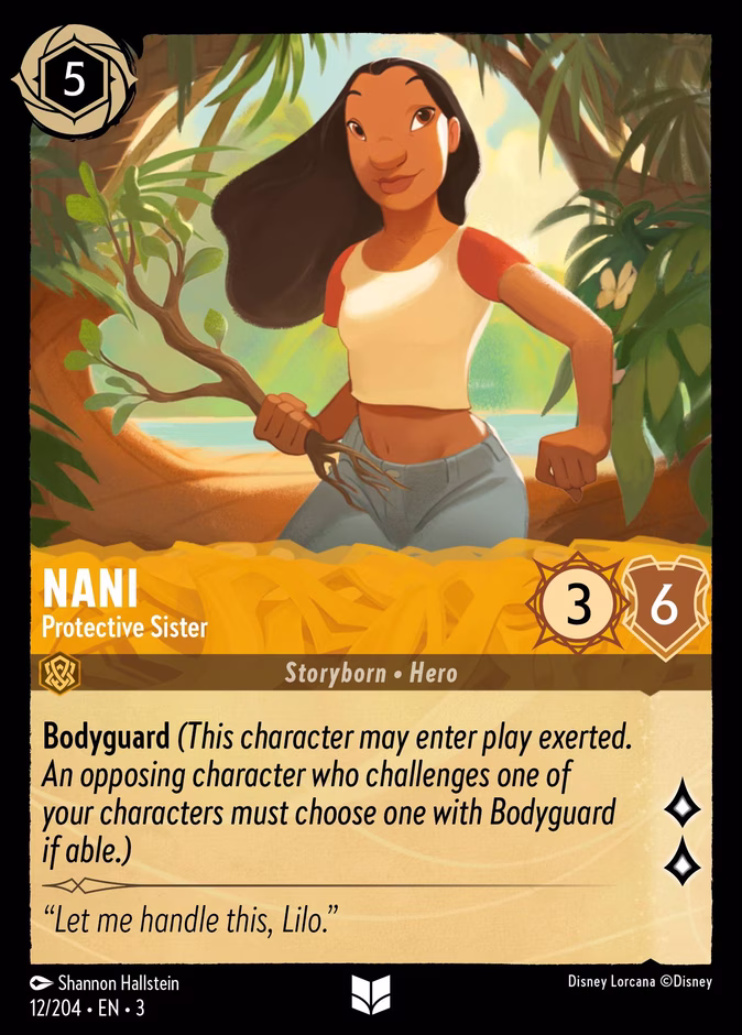Nani - Protective Sister 3-12 Lorcana card