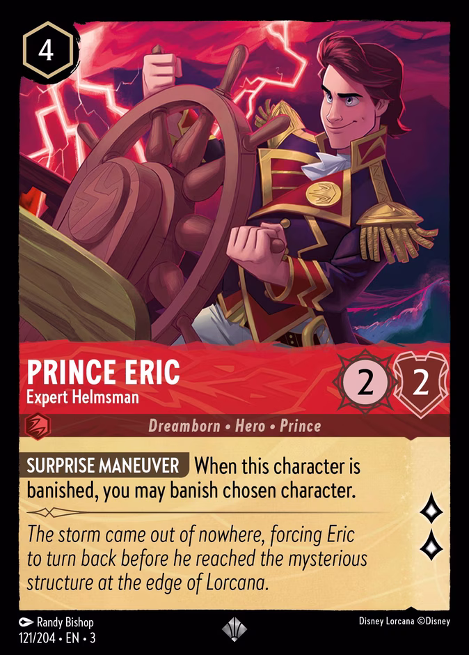 Prince Eric - Expert Helmsman 3-121 Lorcana card