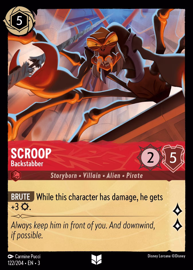 Scroop - Backstabber 3-122 Lorcana card