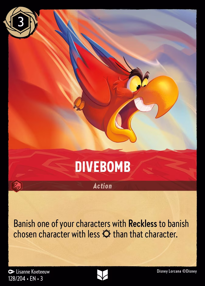 Divebomb 3-128 Lorcana card