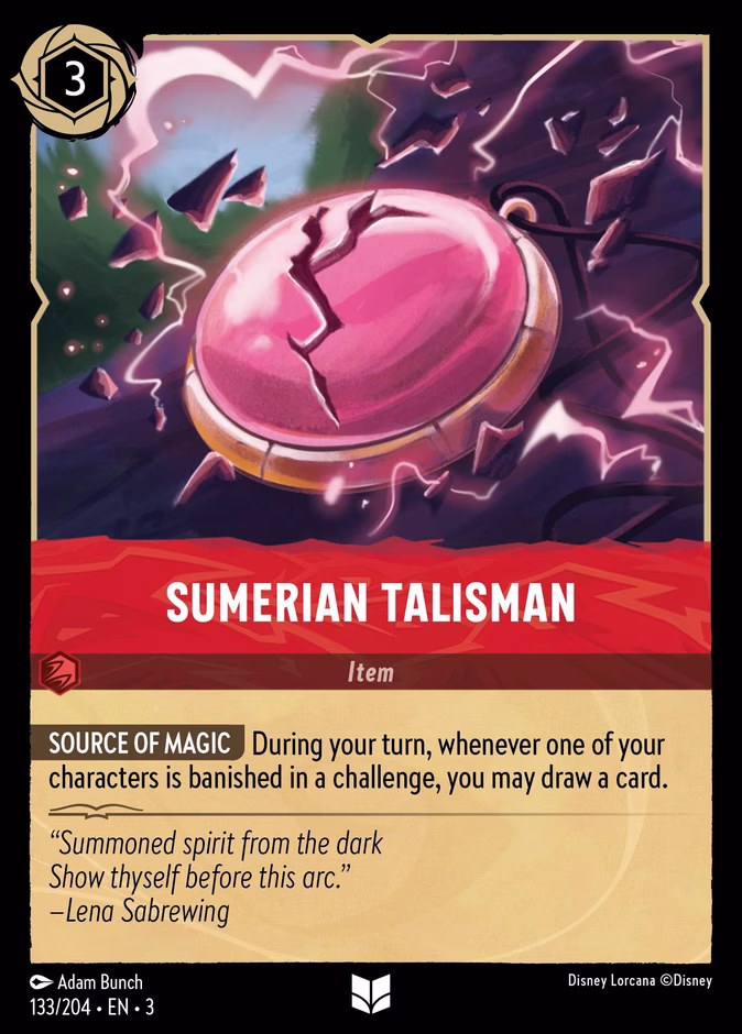 Sumerian Talisman 3-133 Lorcana card