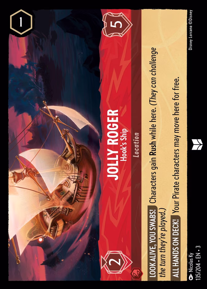 Jolly Roger - Hook's Ship 3-135 Lorcana card