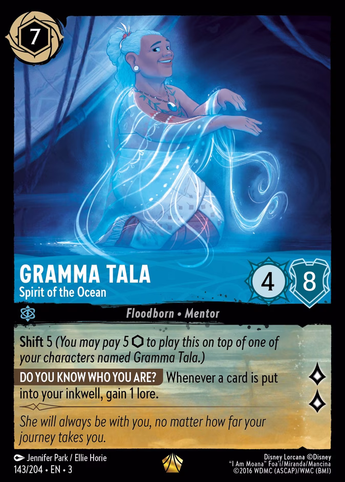 Gramma Tala - Spirit of the Ocean 3-143 Lorcana card