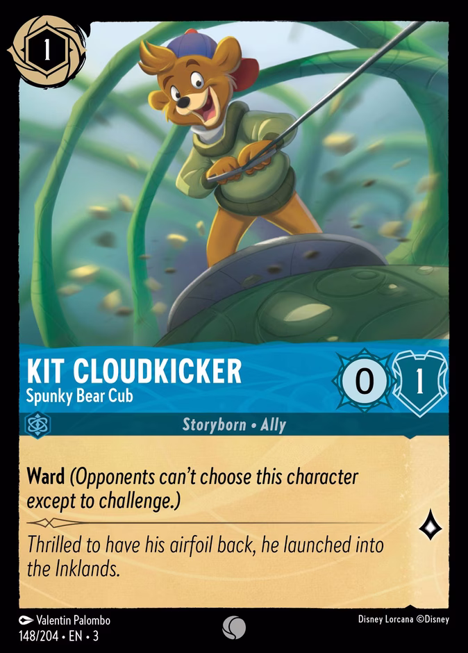 Kit Cloudkicker - Spunky Bear Cub 3-148 Lorcana card