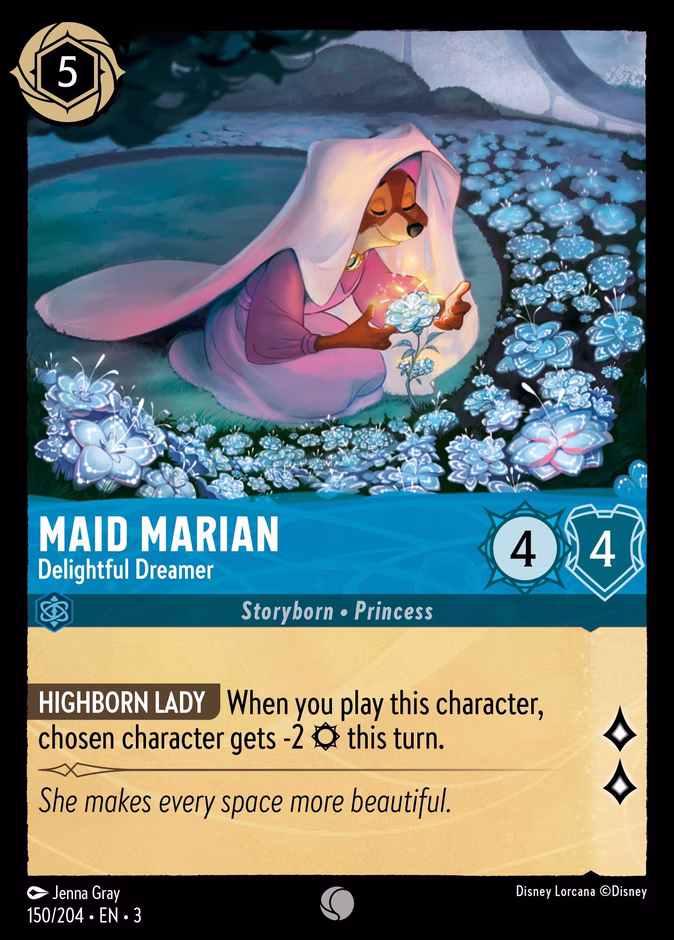 Maid Marian - Delightful Dreamer 3-150 Lorcana card