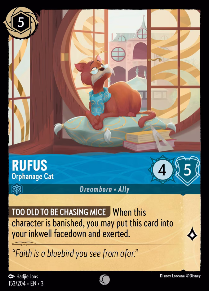 Rufus - Orphanage Cat 3-153 Lorcana card