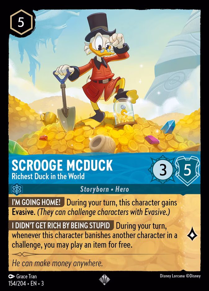 Scrooge McDuck - Richest Duck in the World 3-154 Lorcana card