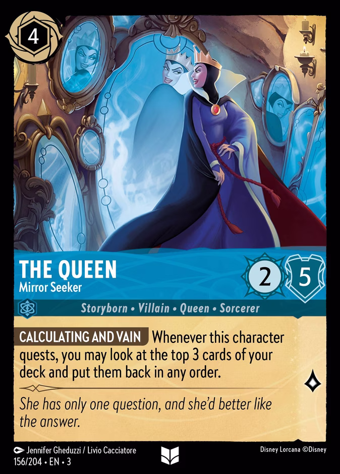 The Queen - Mirror Seeker 3-156 Lorcana card