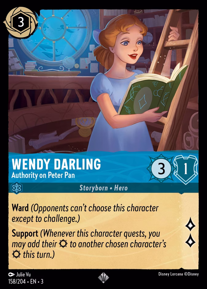 Wendy Darling - Authority on Peter Pan 3-158 Lorcana card