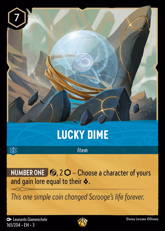 Lucky Dime 3-165 Lorcana card