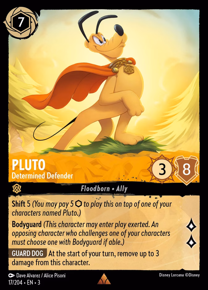Pluto - Determined Defender 3-17 Lorcana card