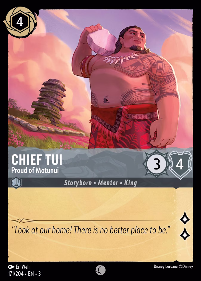 Chief Tui - Proud of Motunui 3-171 Lorcana card