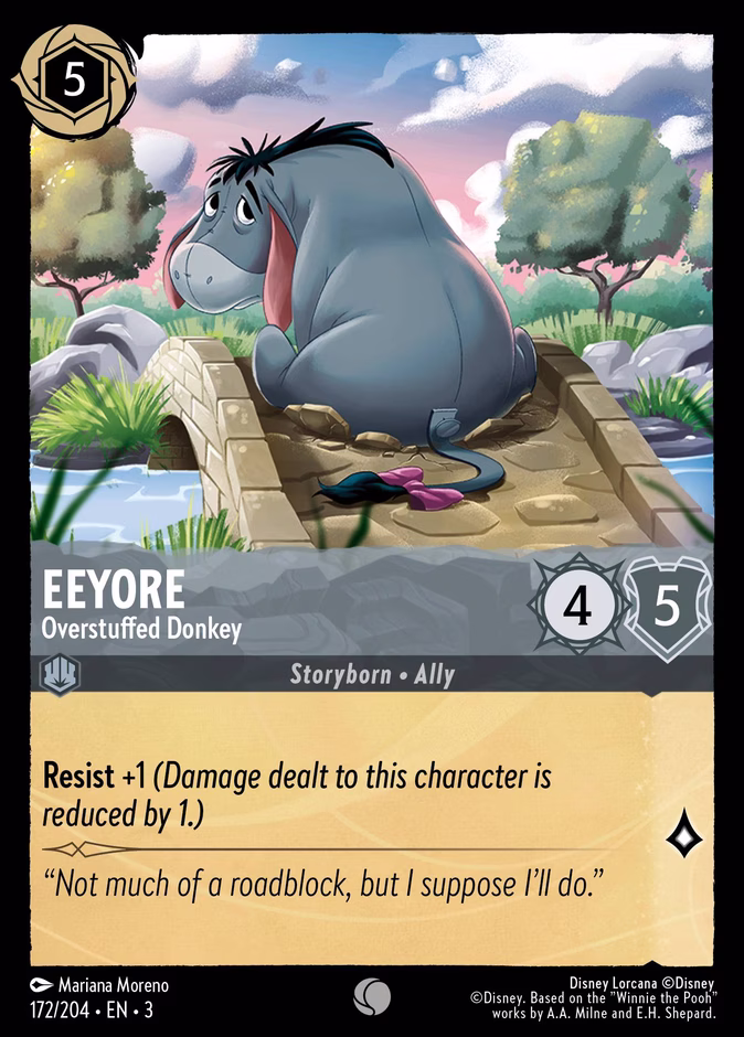 Eeyore - Overstuffed Donkey 3-172 Lorcana card