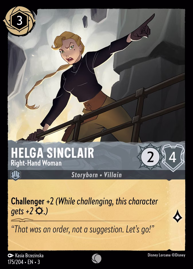 Helga Sinclair - Right-Hand Woman 3-175 Lorcana card
