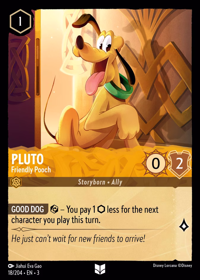 Pluto - Friendly Pooch 3-18 Lorcana card