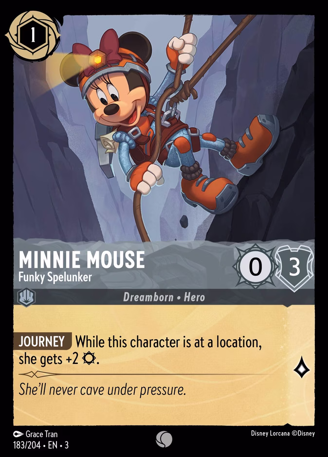 Minnie Mouse - Funky Spelunker 3-183 Lorcana card