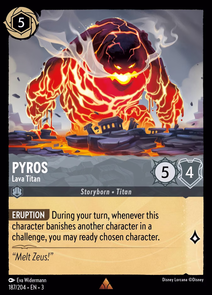 Pyros - Lava Titan 3-187 Lorcana card