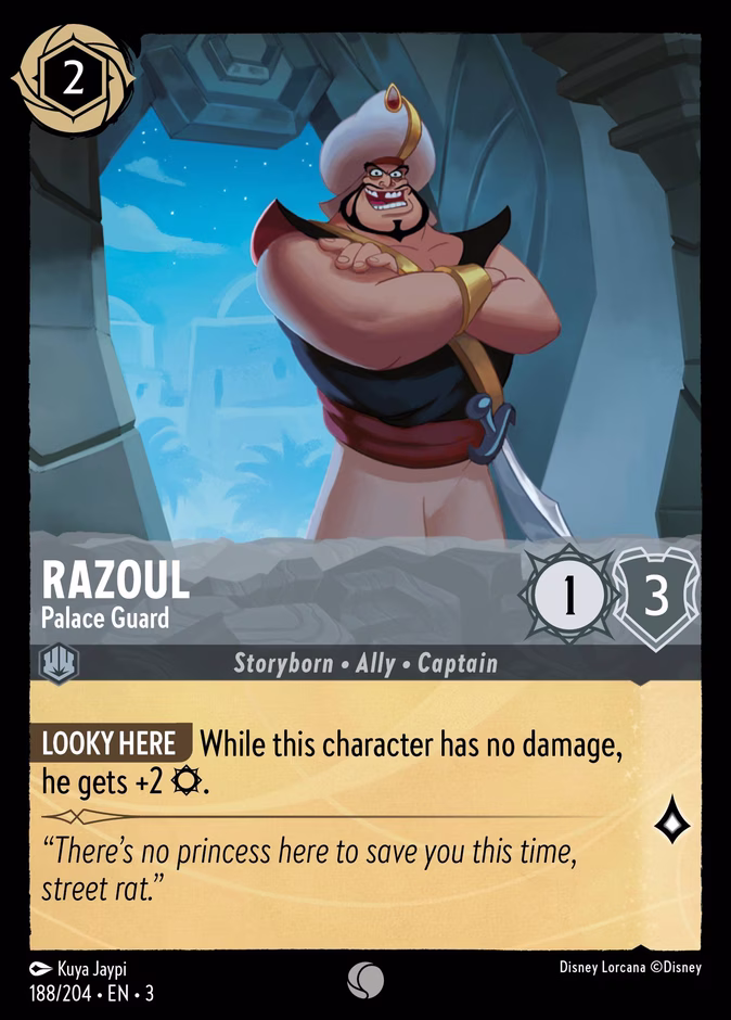 Razoul - Palace Guard 3-188 Lorcana card