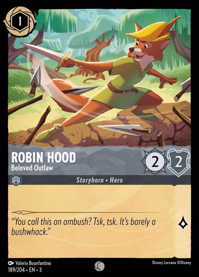 Robin Hood - Beloved Outlaw 3-189 Lorcana card