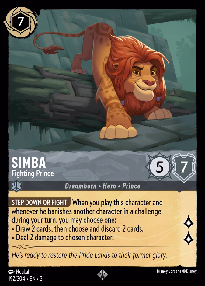 Simba - Fighting Prince 3-192 Lorcana card