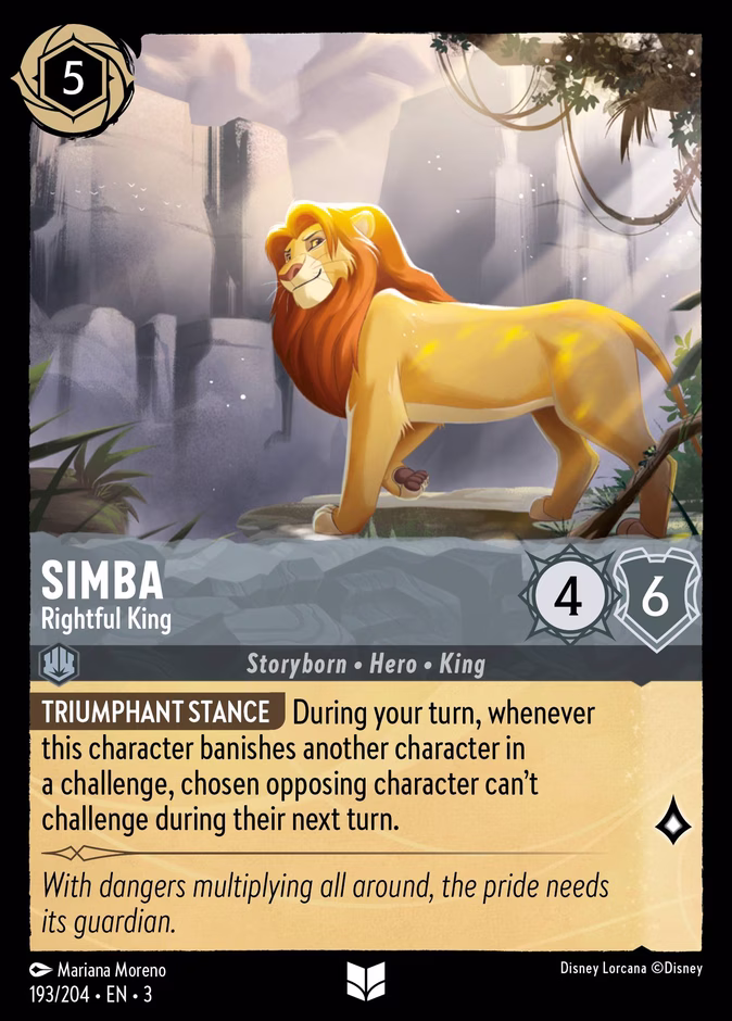 Simba - Rightful King 3-193 Lorcana card
