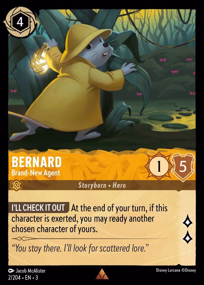 Bernard - Brand-New Agent 3-2 Lorcana card