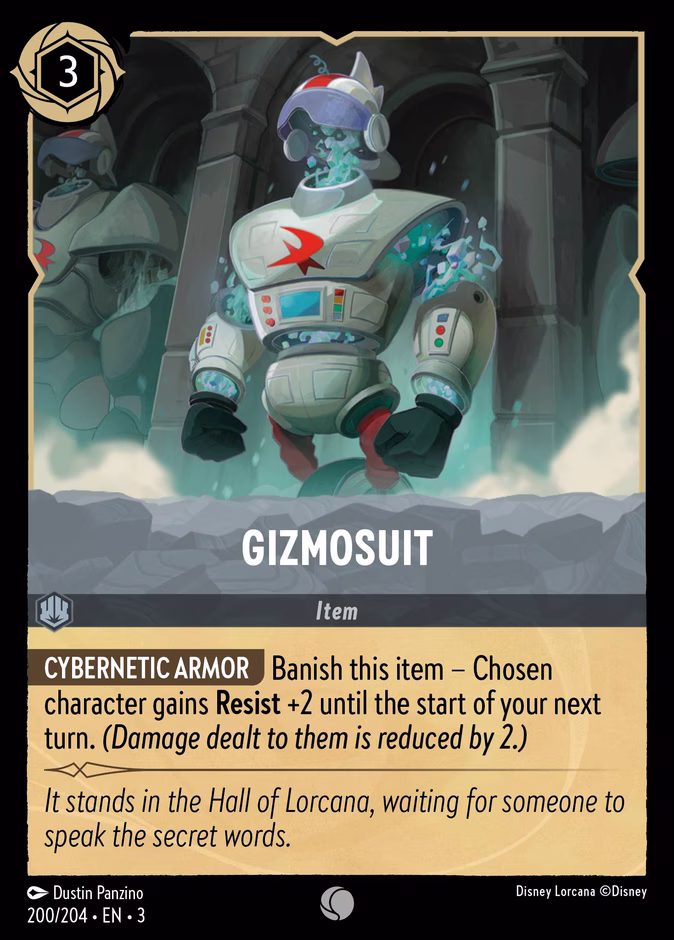 Gizmosuit 3-200 Lorcana card