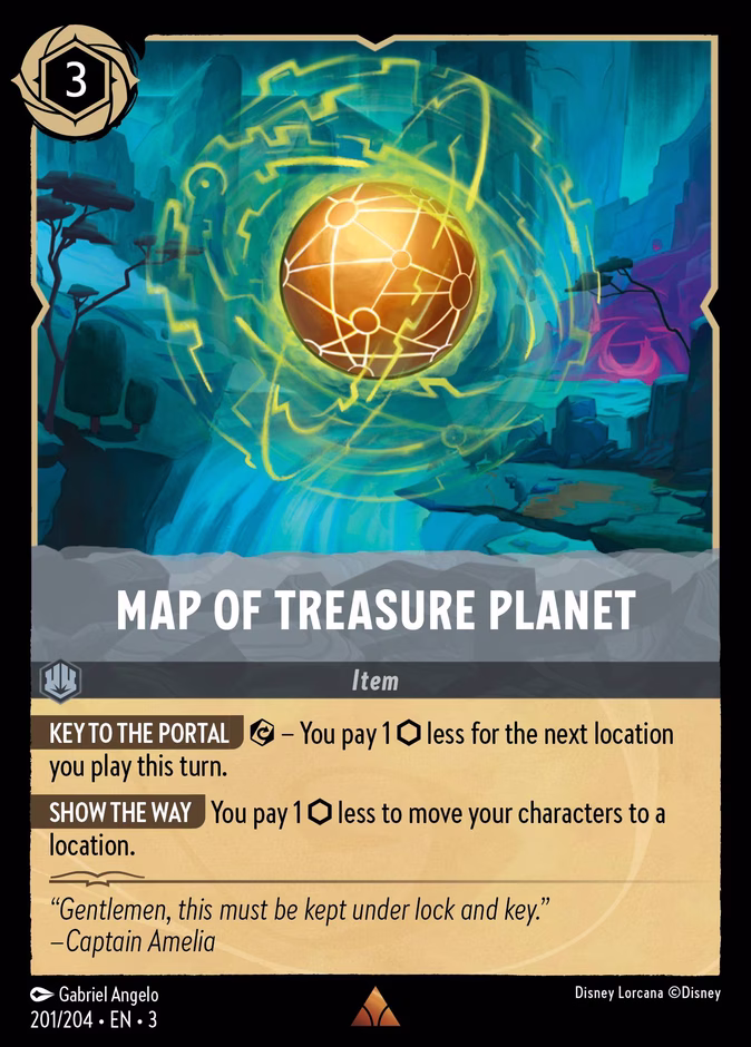 Map of Treasure Planet 3-201 Lorcana card