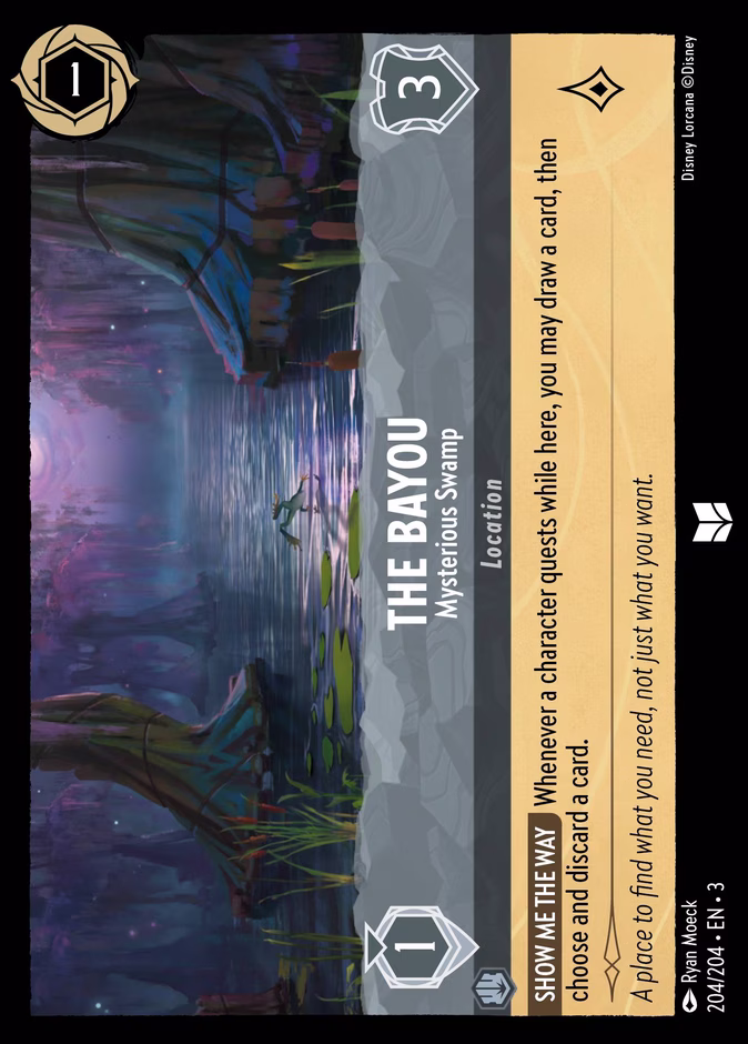 The Bayou - Mysterious Swamp 3-204 Lorcana card
