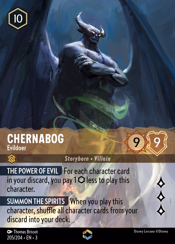 Chernabog - Evildoer 3-205 Lorcana card