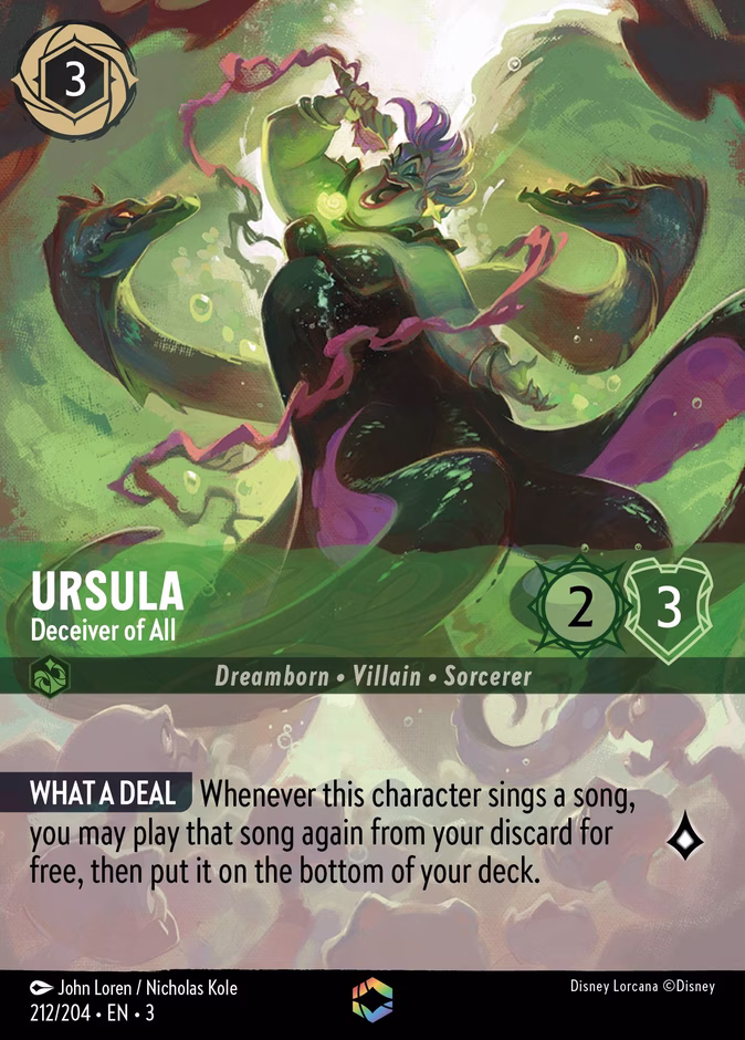 Ursula - Deceiver of All 3-212 Lorcana card
