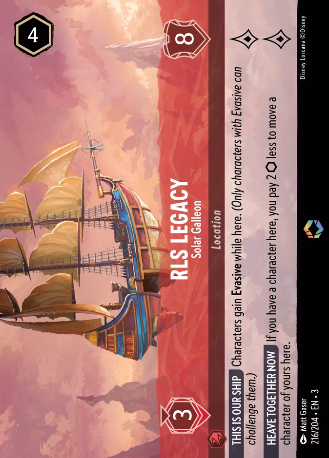 RLS Legacy - Solar Galleon 3-216 Lorcana card