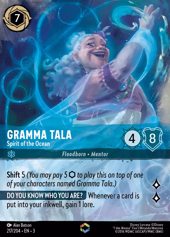 Gramma Tala - Spirit of the Ocean 3-217 Lorcana card