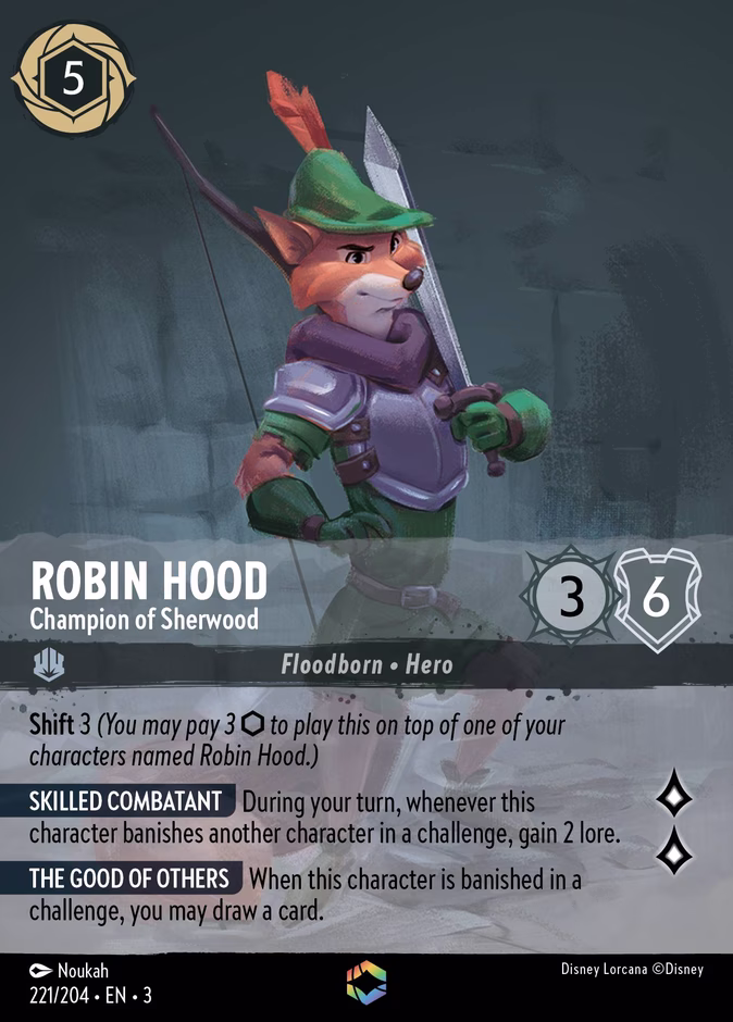 Robin Hood - Champion of Sherwood 3-221 Lorcana card