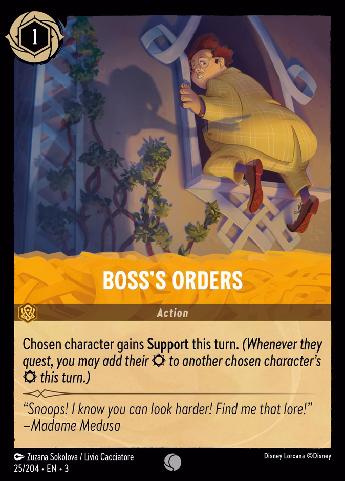 Boss's Orders 3-25 Lorcana card