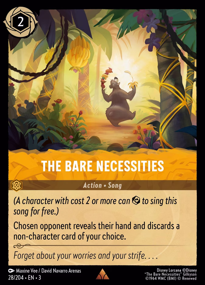 The Bare Necessities 3-28 Lorcana card
