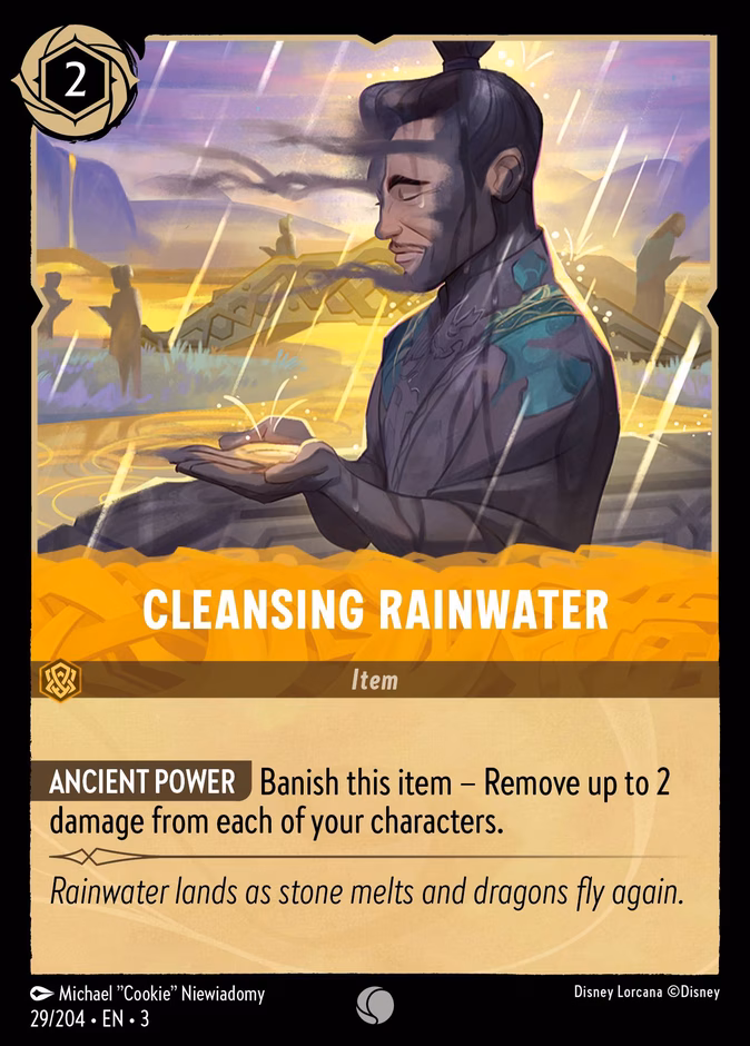 Cleansing Rainwater 3-29 Lorcana card
