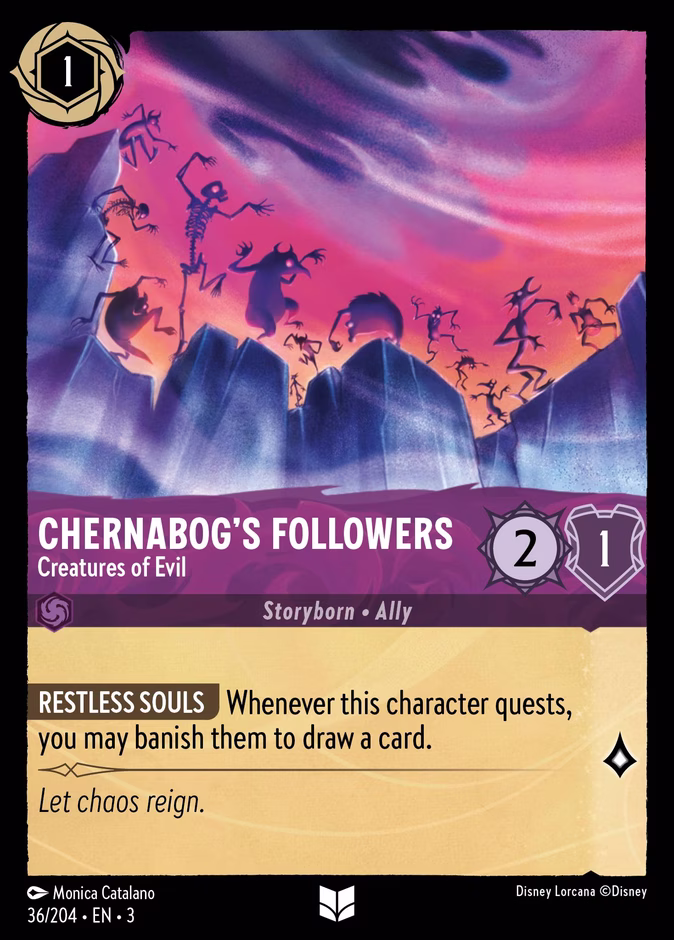 Chernabog's Followers - Creatures of Evil 3-36 Lorcana card