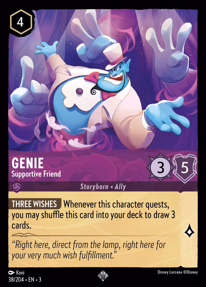 Genie - Supportive Friend 3-38 Lorcana card