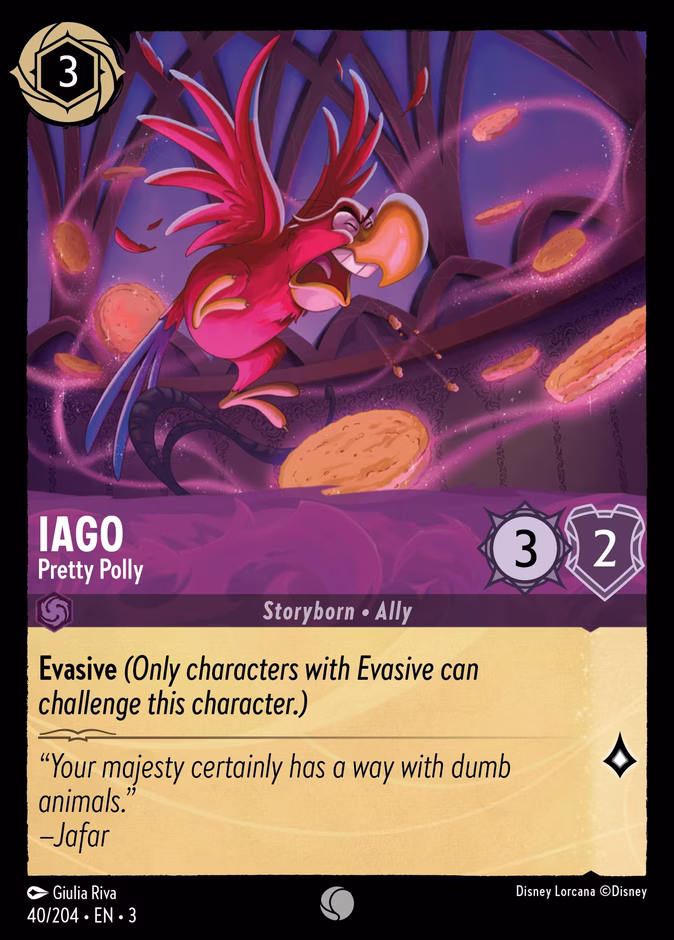 Iago - Pretty Polly 3-40 Lorcana card