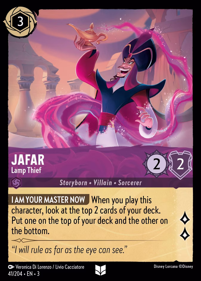 Jafar - Lamp Thief 3-41 Lorcana card