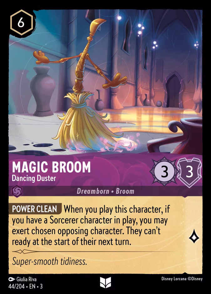 Magic Broom - Dancing Duster 3-44 Lorcana card