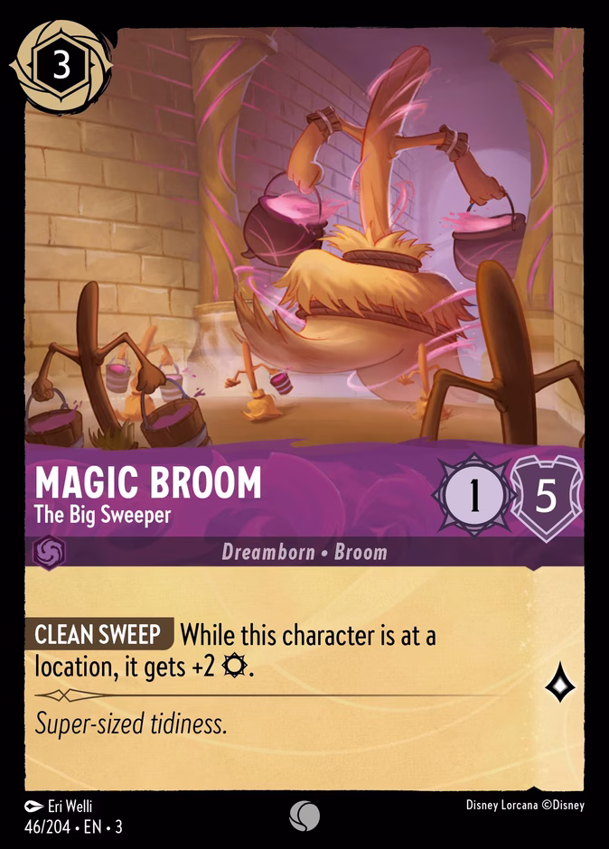 Magic Broom - The Big Sweeper 3-46 Lorcana card