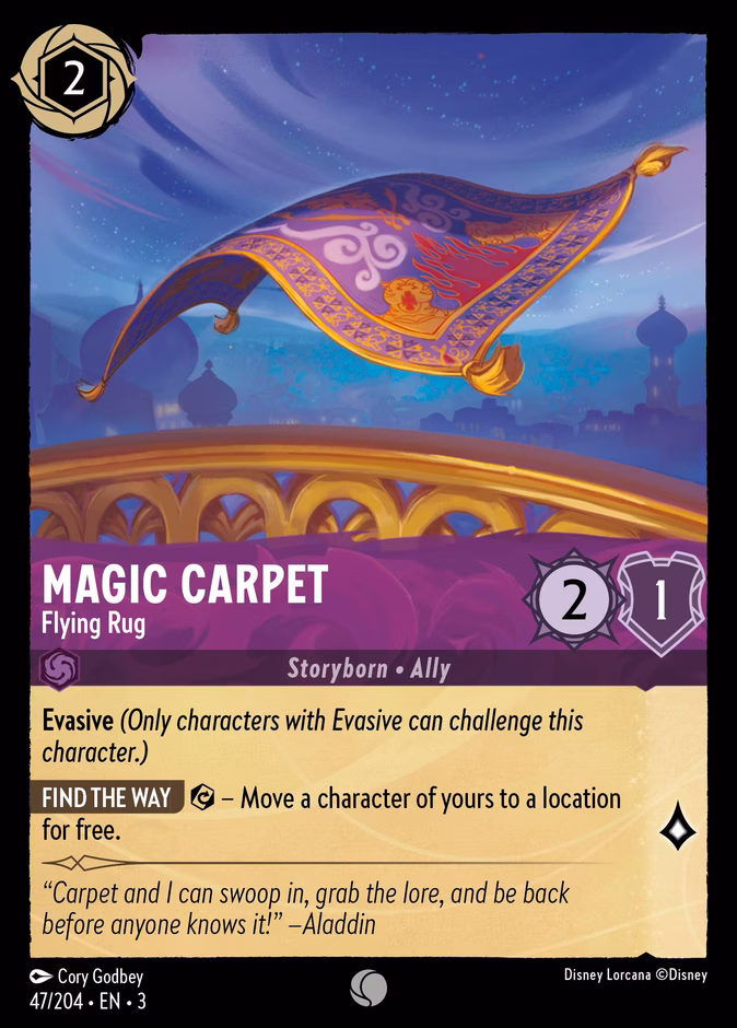 Magic Carpet - Flying Rug 3-47 Lorcana card