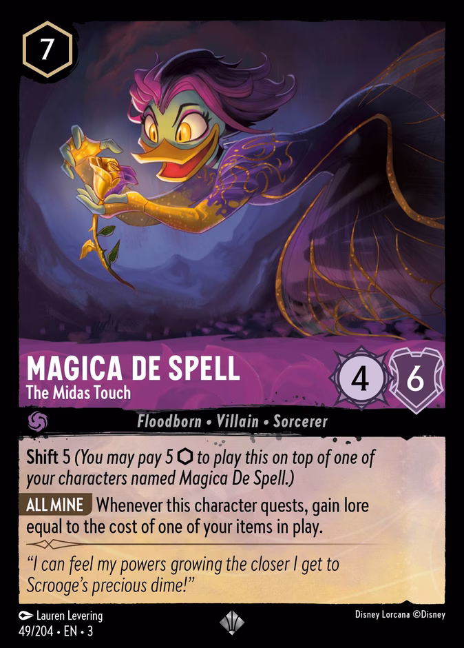 Magica De Spell - The Midas Touch 3-49 Lorcana card